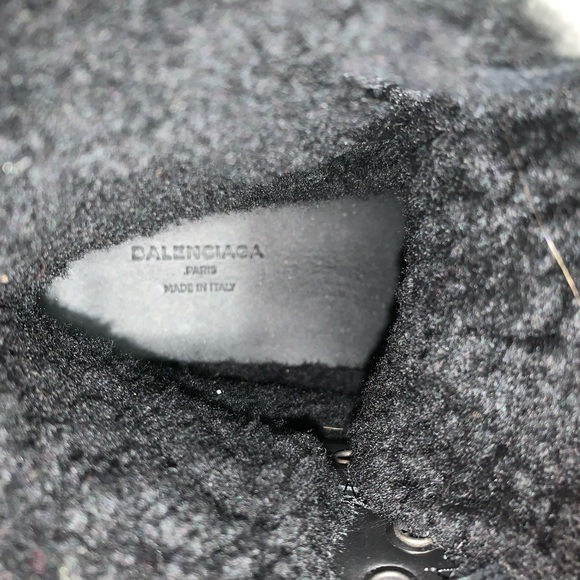 BALENCIAGA size 36 black ponyhide/shearling SNEAKS - Picture 2 of 16
